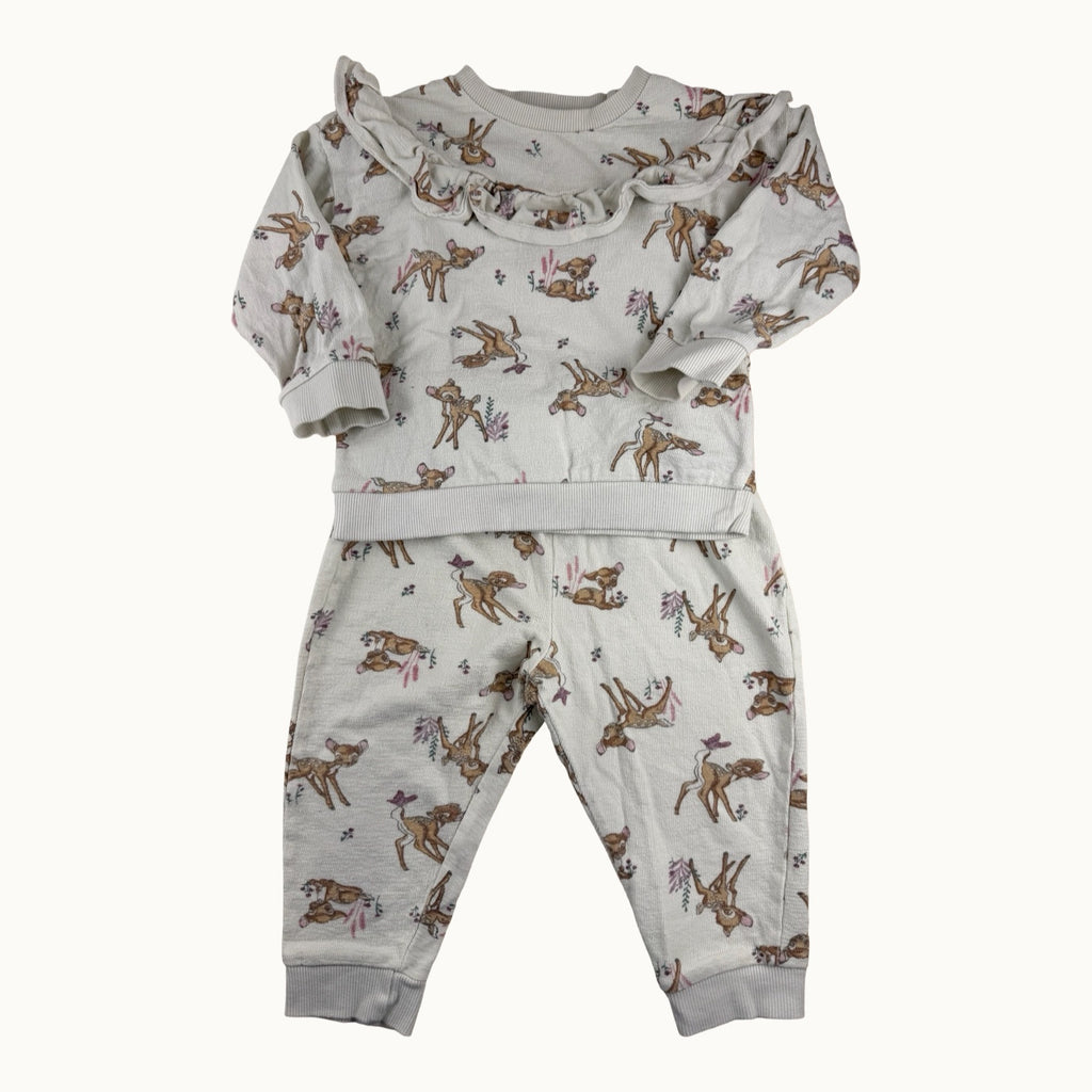Ensemble pull avec volants et pantalon Bambi - 24 mois