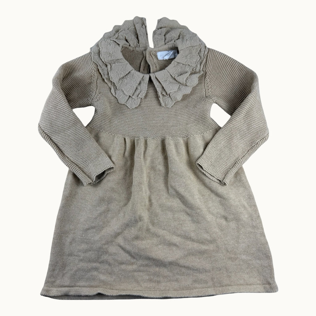 Robe en maille avec grand col - 24 mois