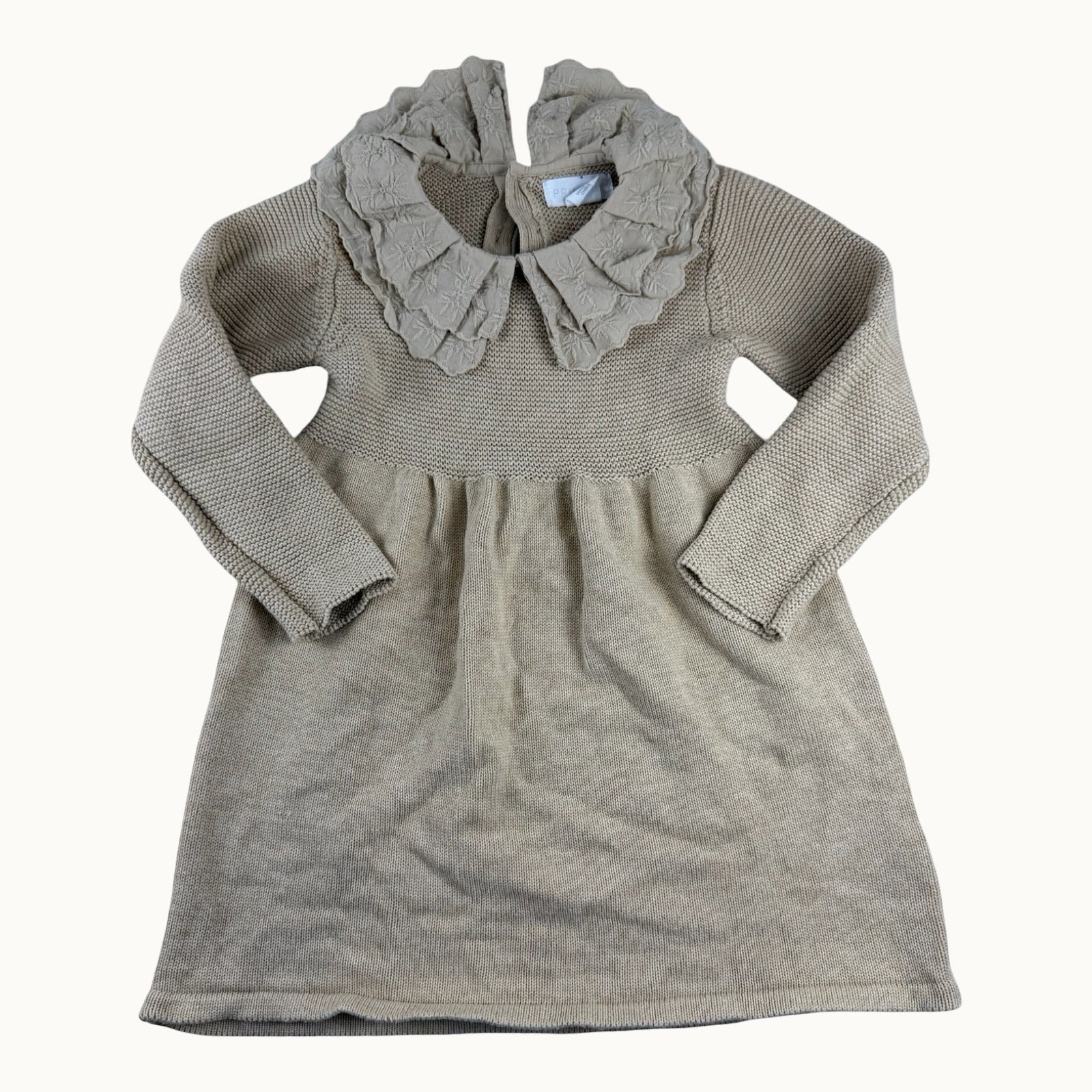 Robe en maille avec grand col - 24 mois