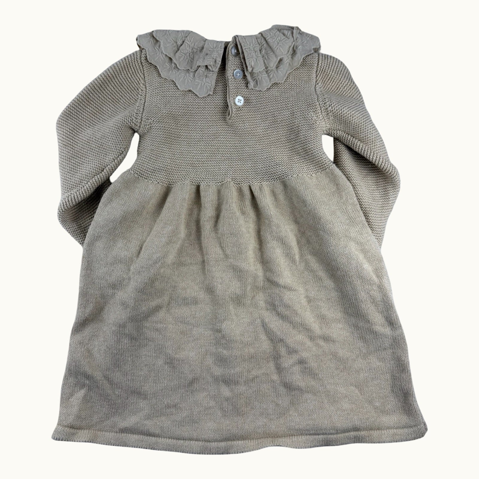 Robe en maille avec grand col - 24 mois