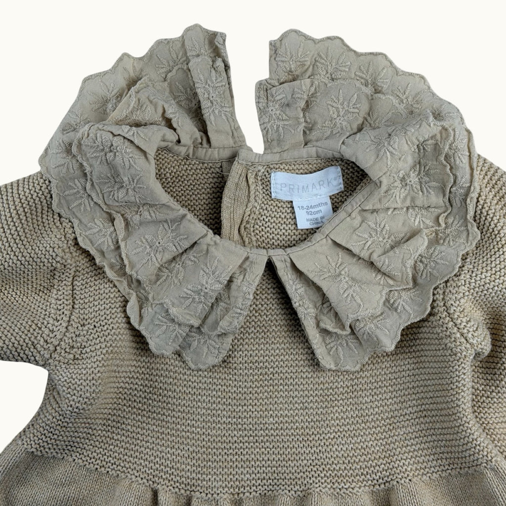 Robe en maille avec grand col - 24 mois