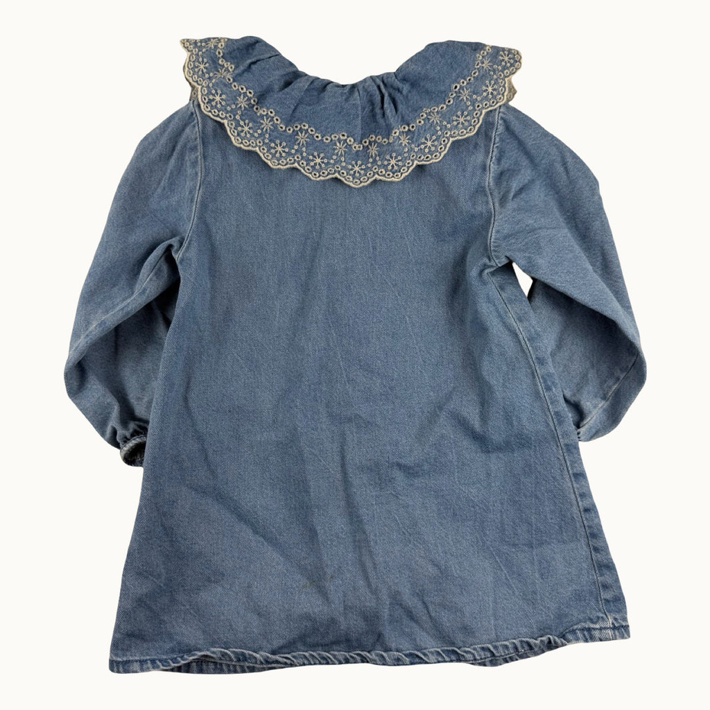 Robe en jean avec col broderie anglaise Zara - 18 mois