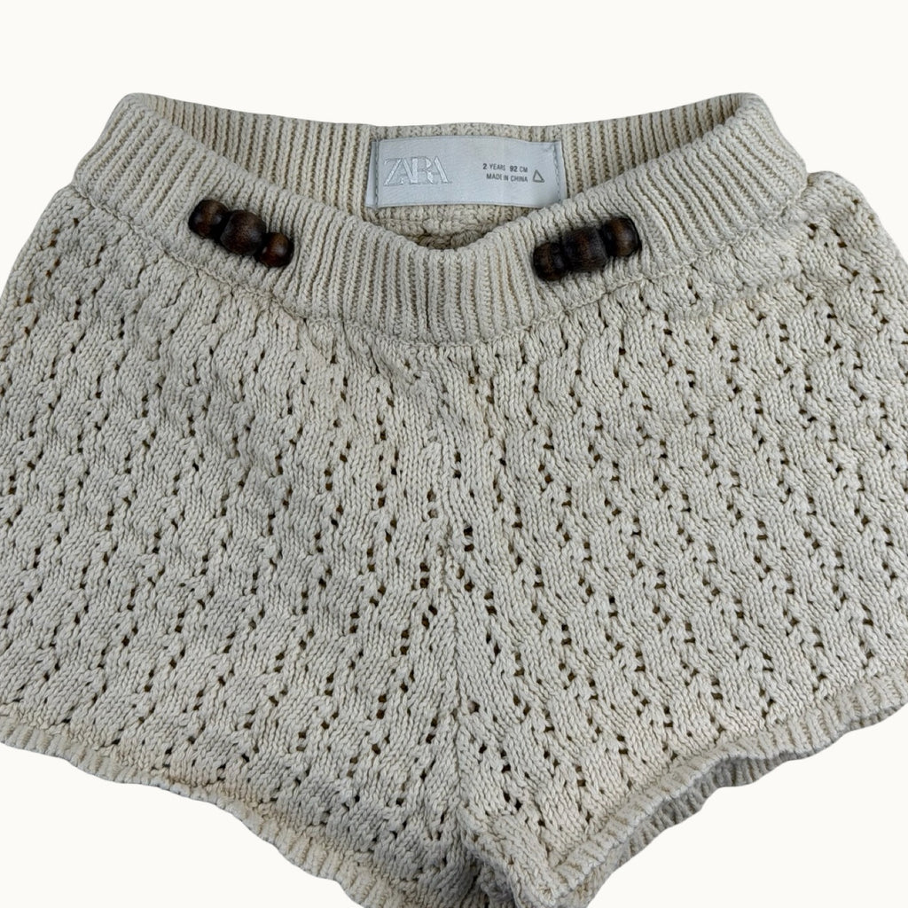 Short en crochet avec perles en bois Zara - 24 mois