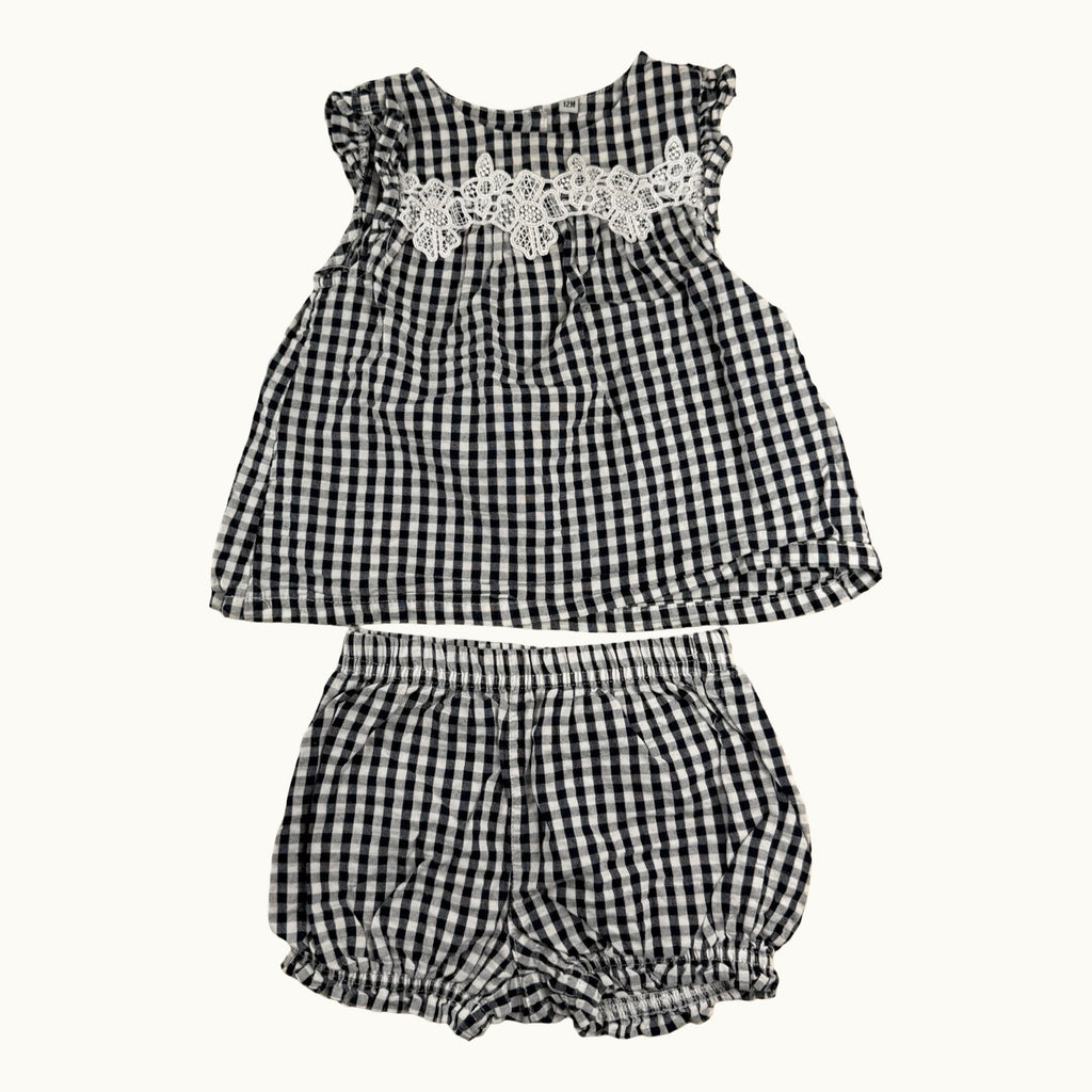 Ensemble blouse et bloomer vichy - 12 mois