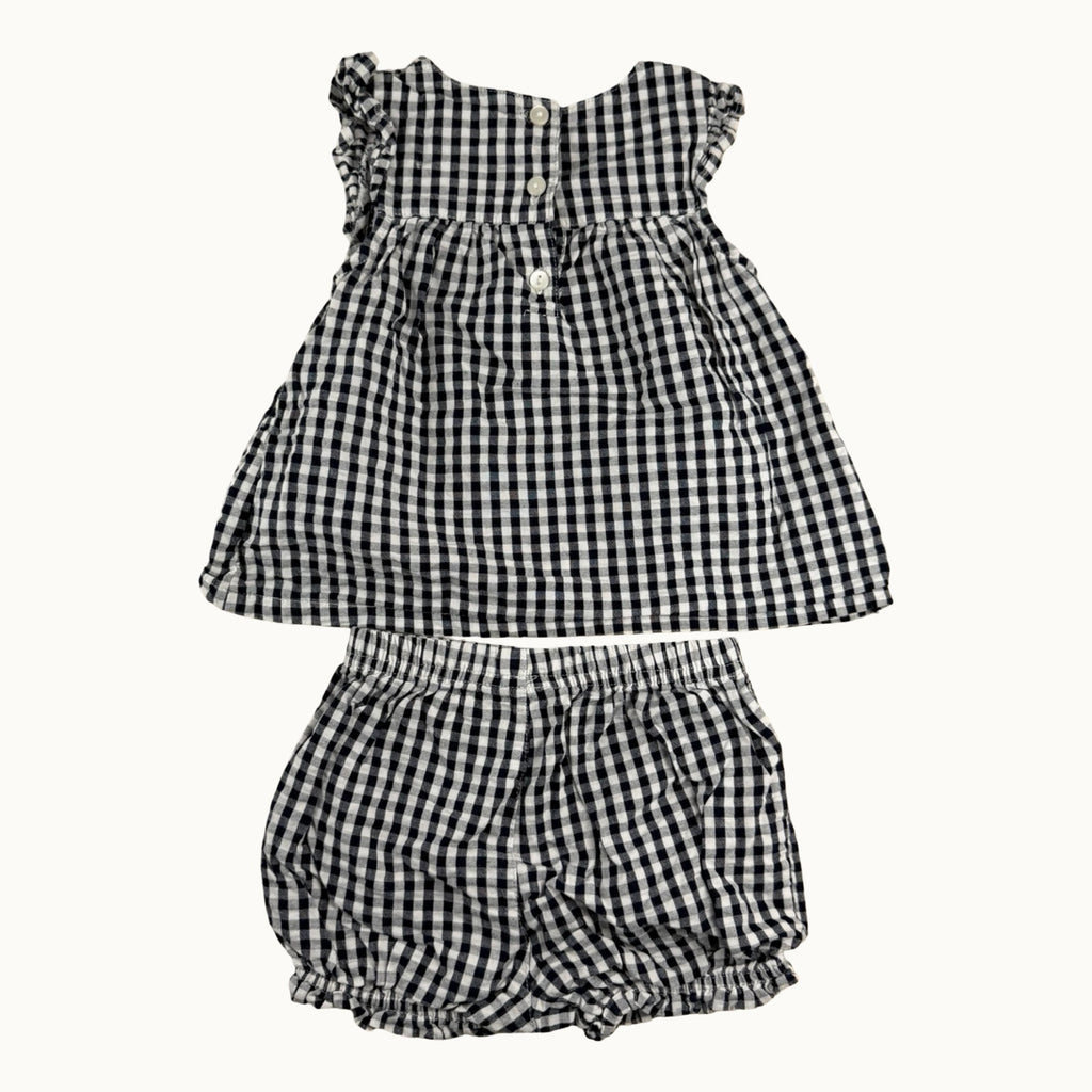 Ensemble blouse et bloomer vichy - 12 mois