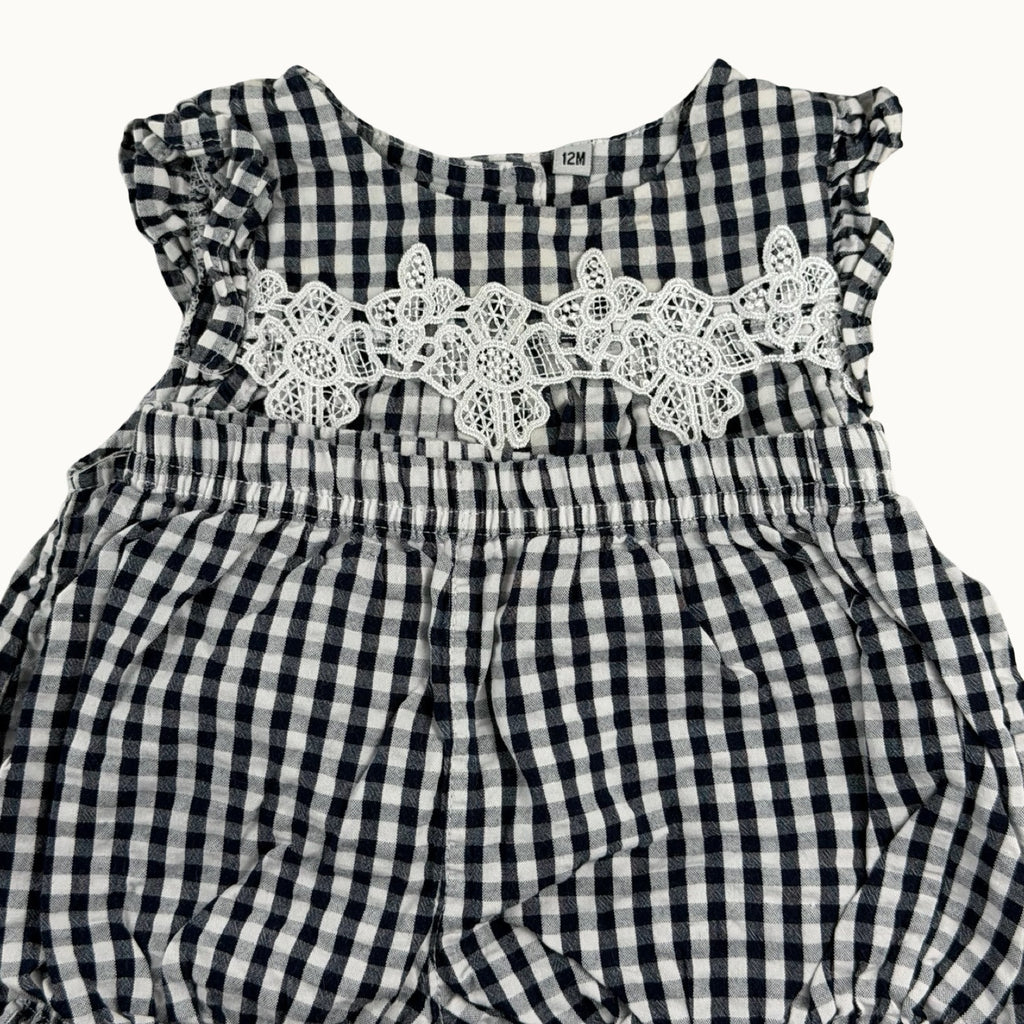 Ensemble blouse et bloomer vichy - 12 mois
