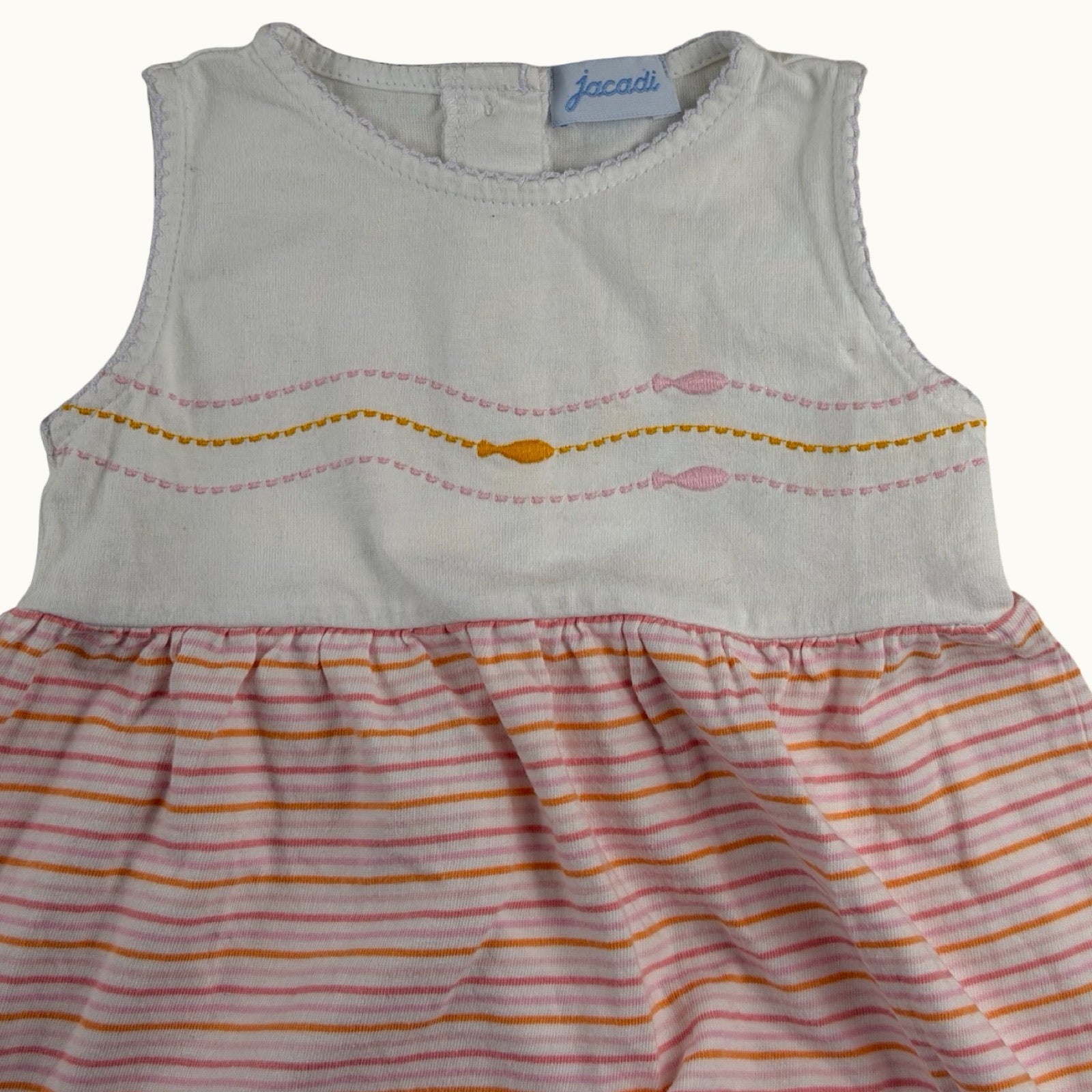 Robe rayée avec poissons Jacadi - 18 mois