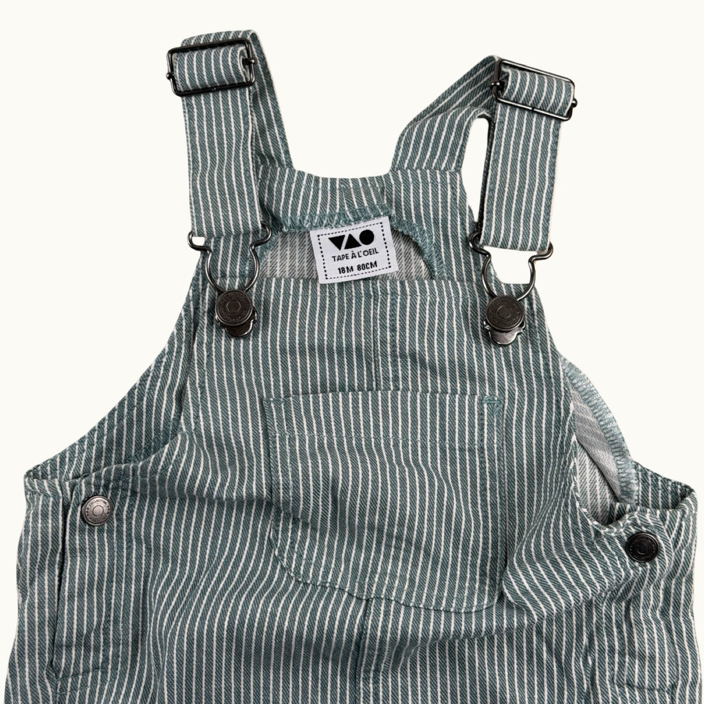 Salopette combishort rayée TAO - 18 mois