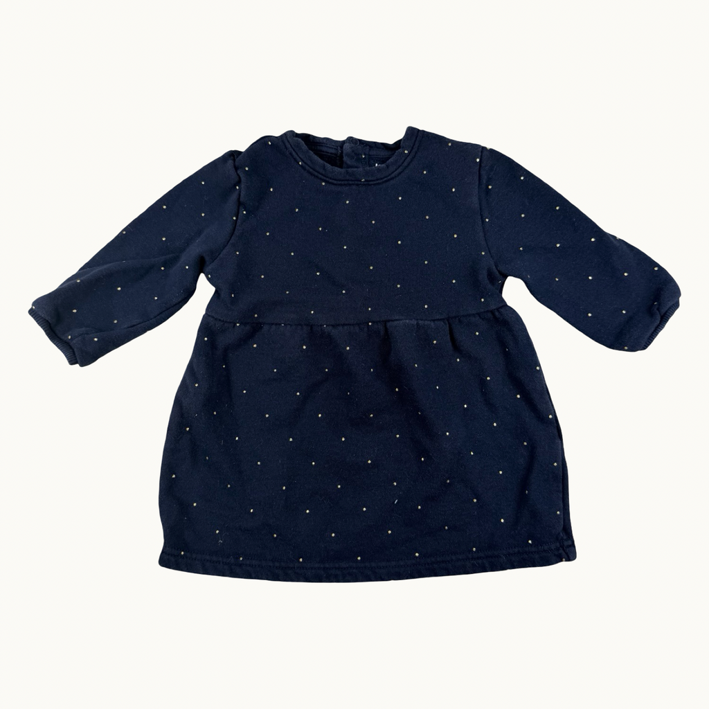 Robe bleu à pois - 18 mois