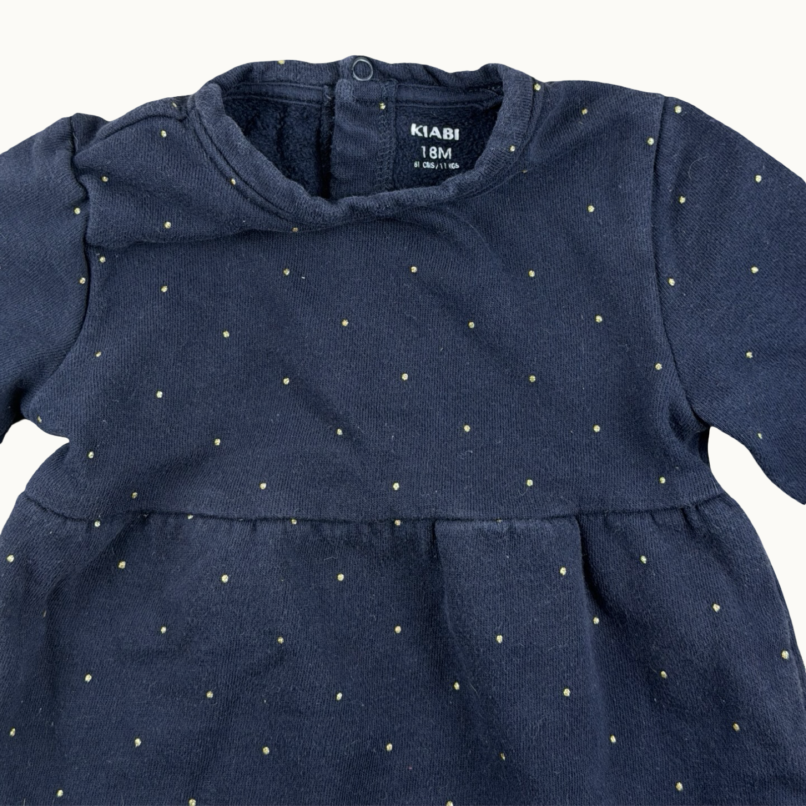 Robe bleu à pois - 18 mois