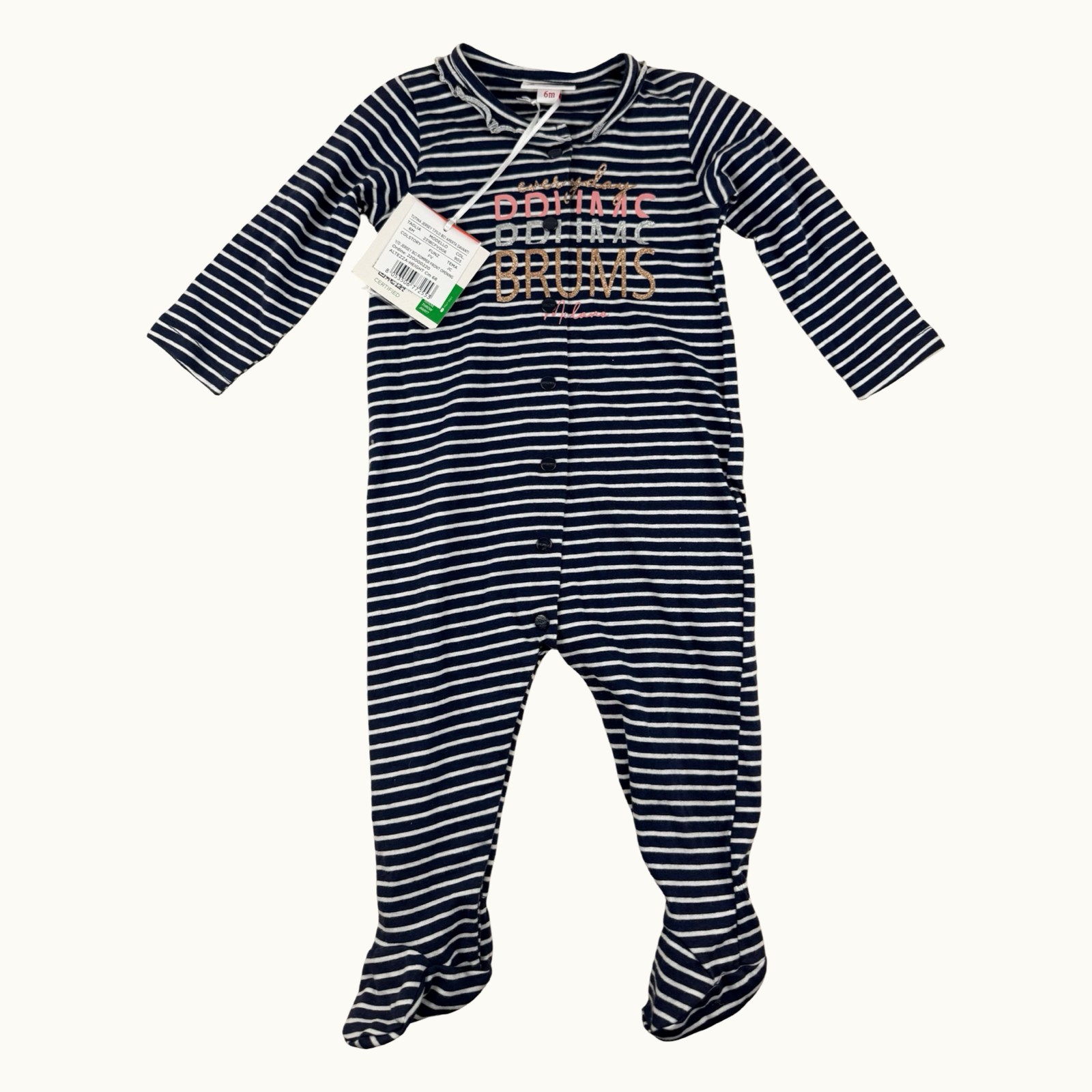 Pyjama léger rayé - 6 mois