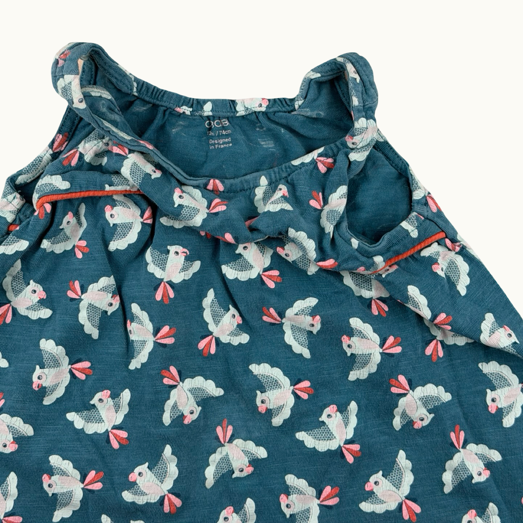 Robe d'été oiseaux - 12 mois