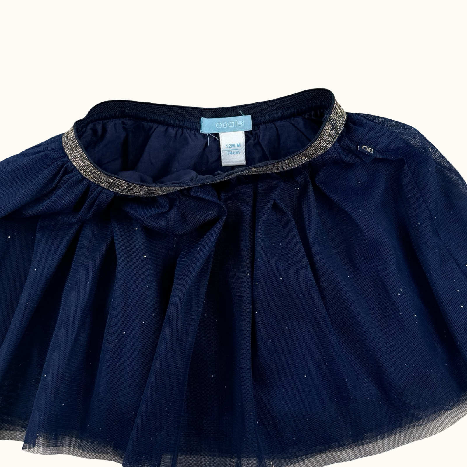 Jupe en tulle bleue pailletée - 12 mois