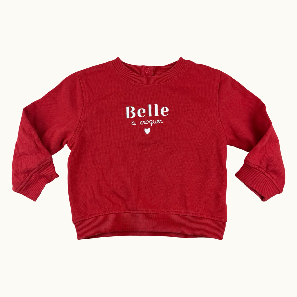 Sweat rouge - 12 mois