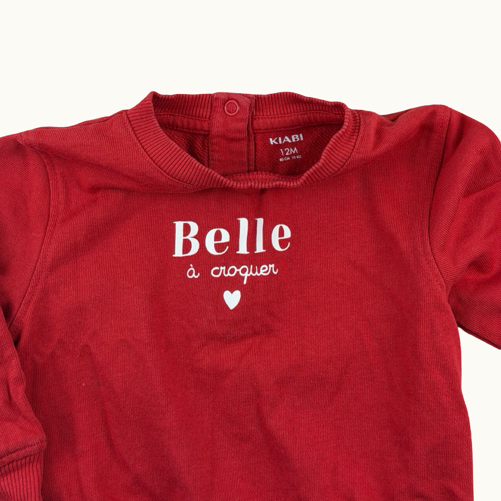 Sweat rouge - 12 mois