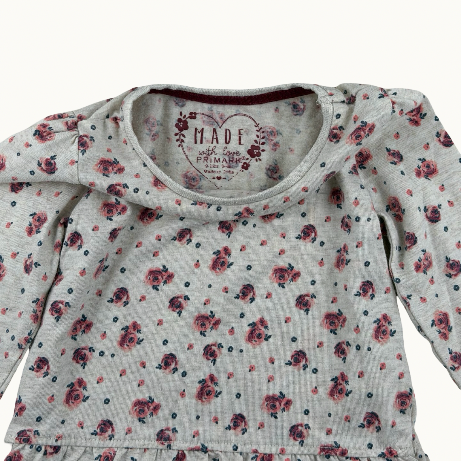 T-shirt manches longues fleuri - 12 mois