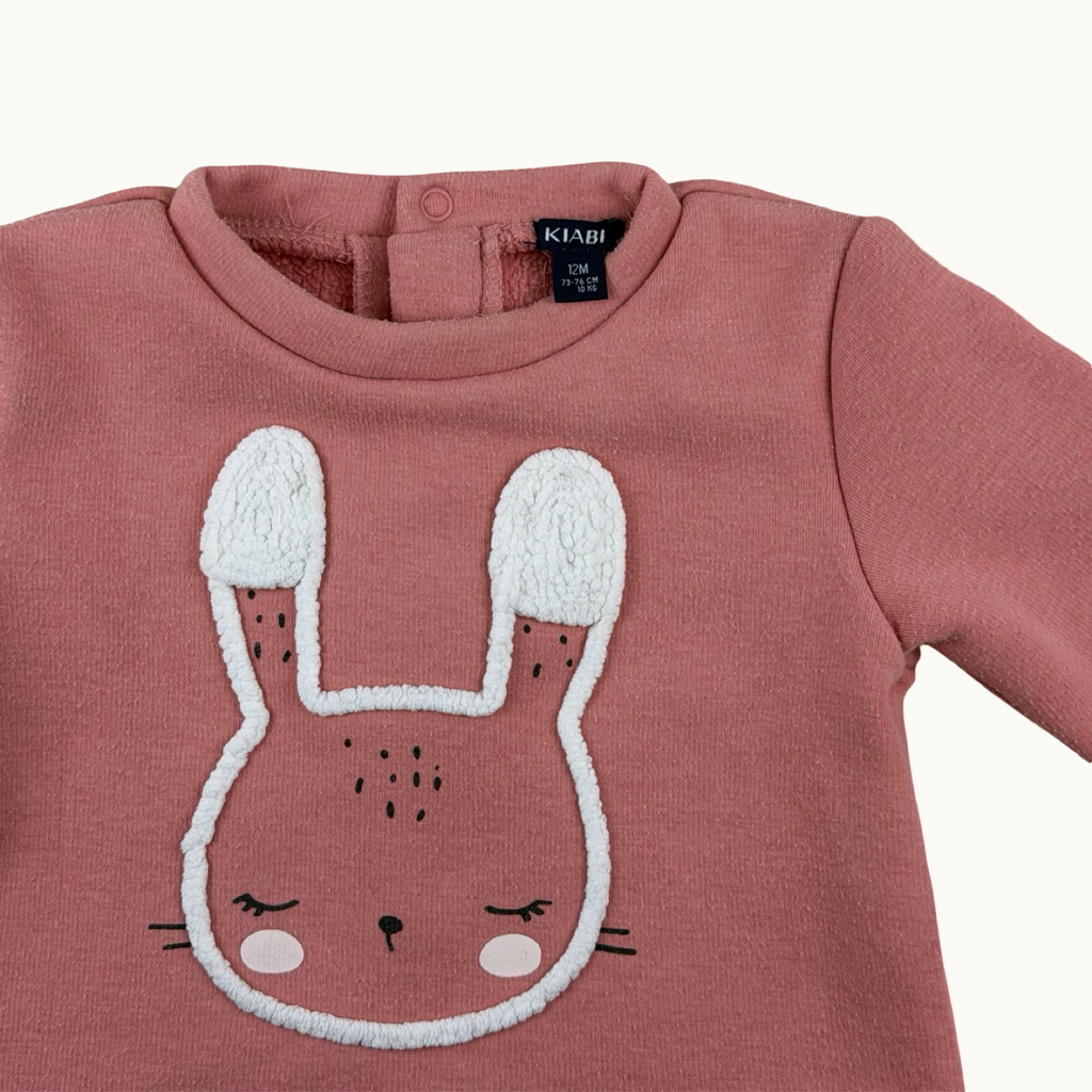 Sweat rose chaud - 12 mois