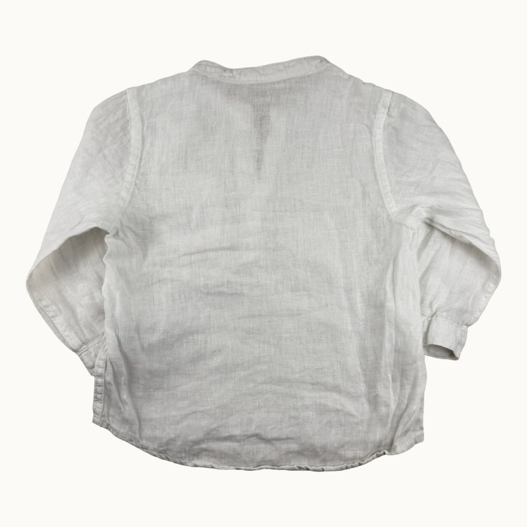 Chemise col mao en lin Bout'chou - 18 mois