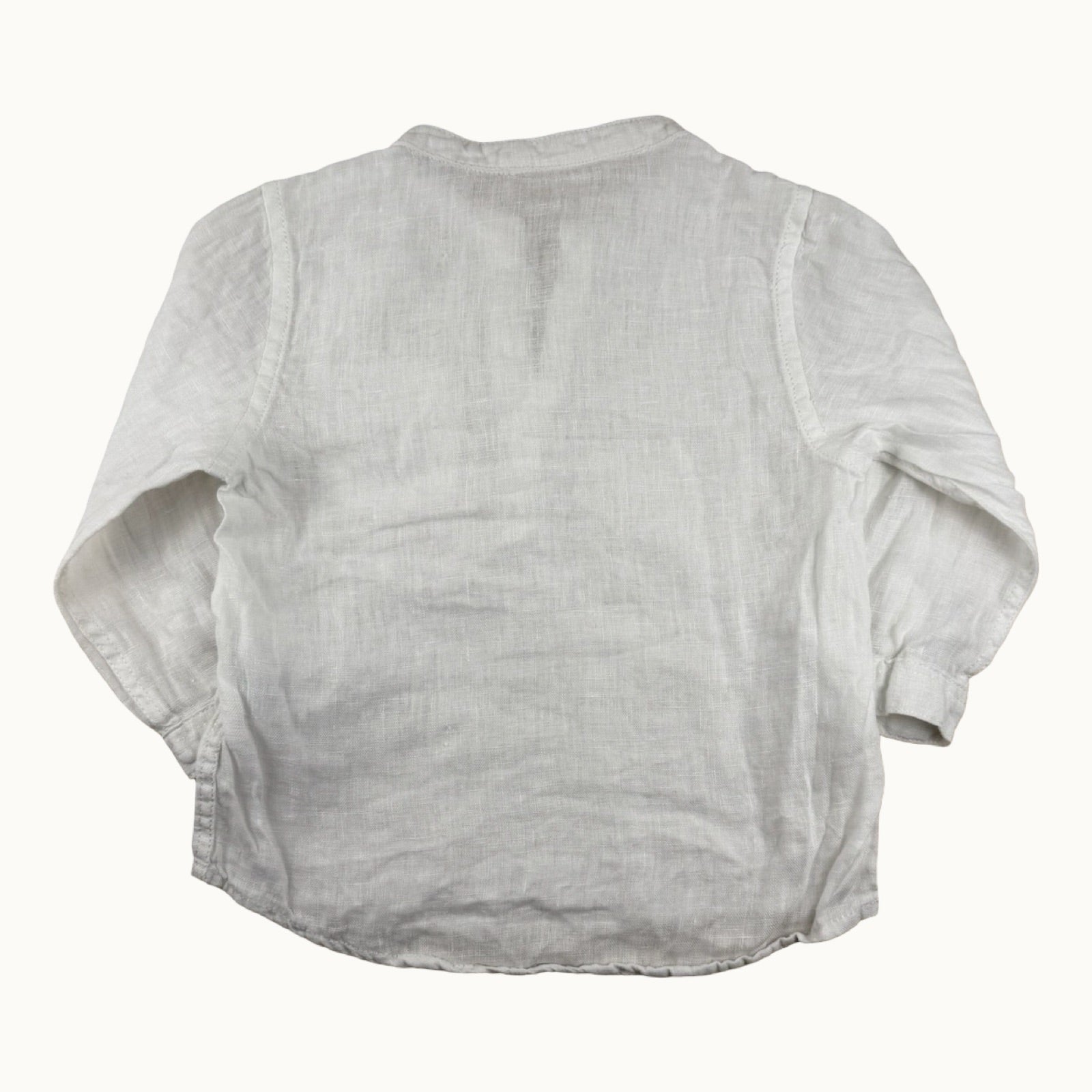 Chemise col mao en lin Bout'chou - 18 mois