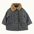 Manteau pied-de-poule col sherpa - 18 mois