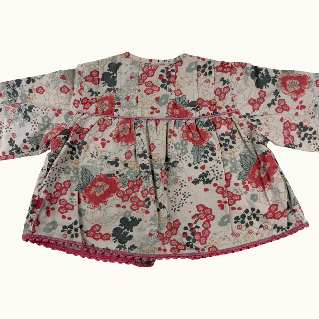 Veste fleurie Jean Bourget - 6 mois