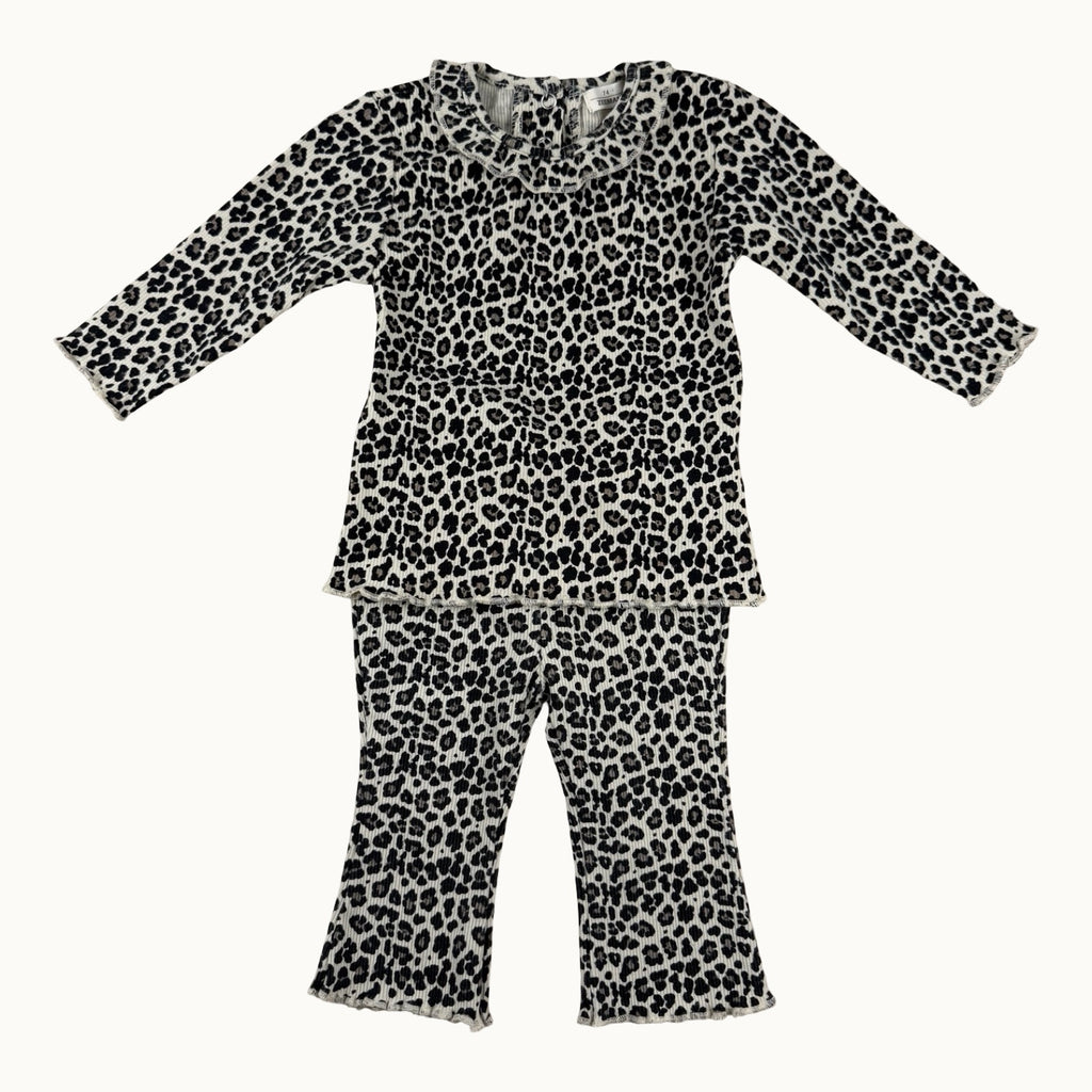 Ensemble top et pantalon léopard - 12 mois