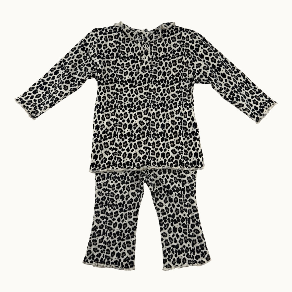 Ensemble top et pantalon léopard - 12 mois
