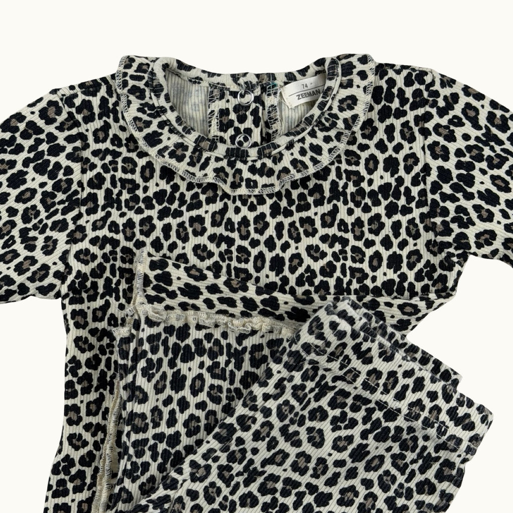 Ensemble top et pantalon léopard - 12 mois