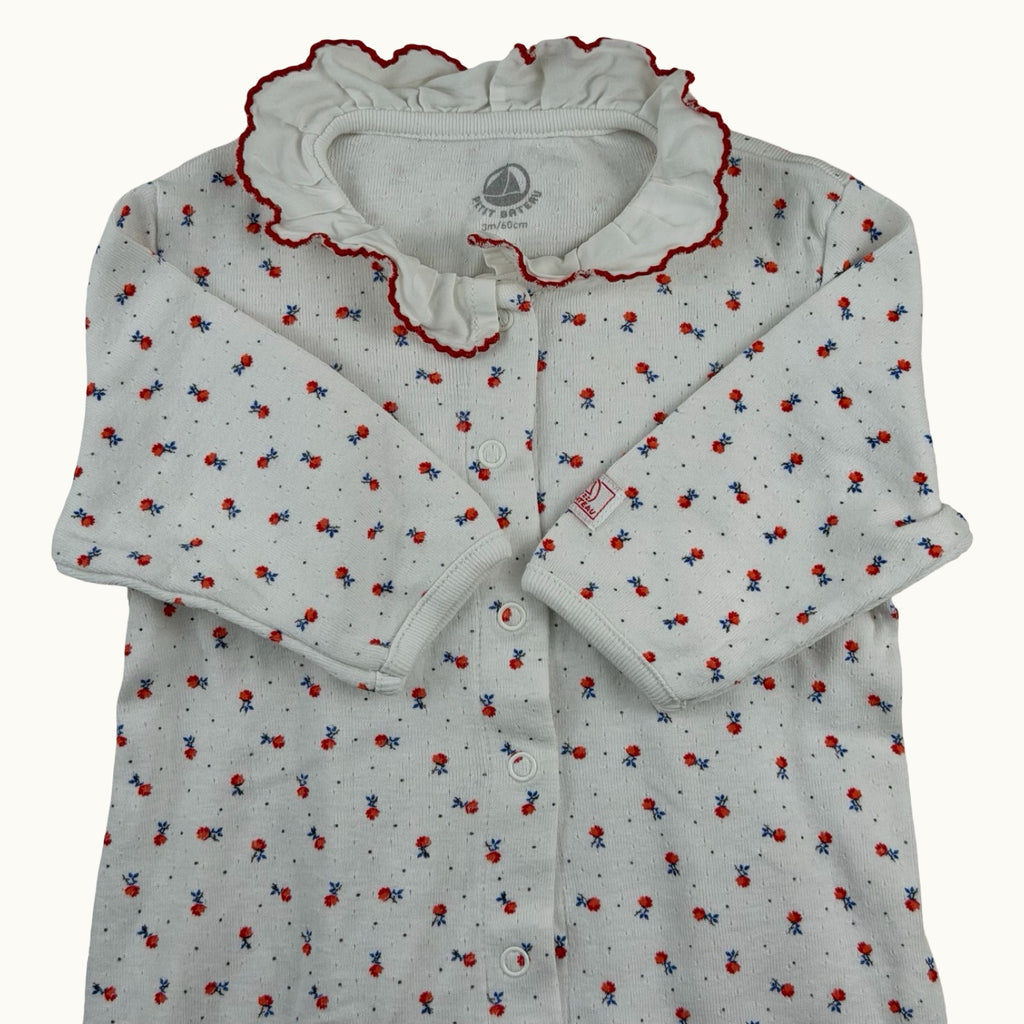Combinaison / pyjama avec col Petit Bateau - 3 mois