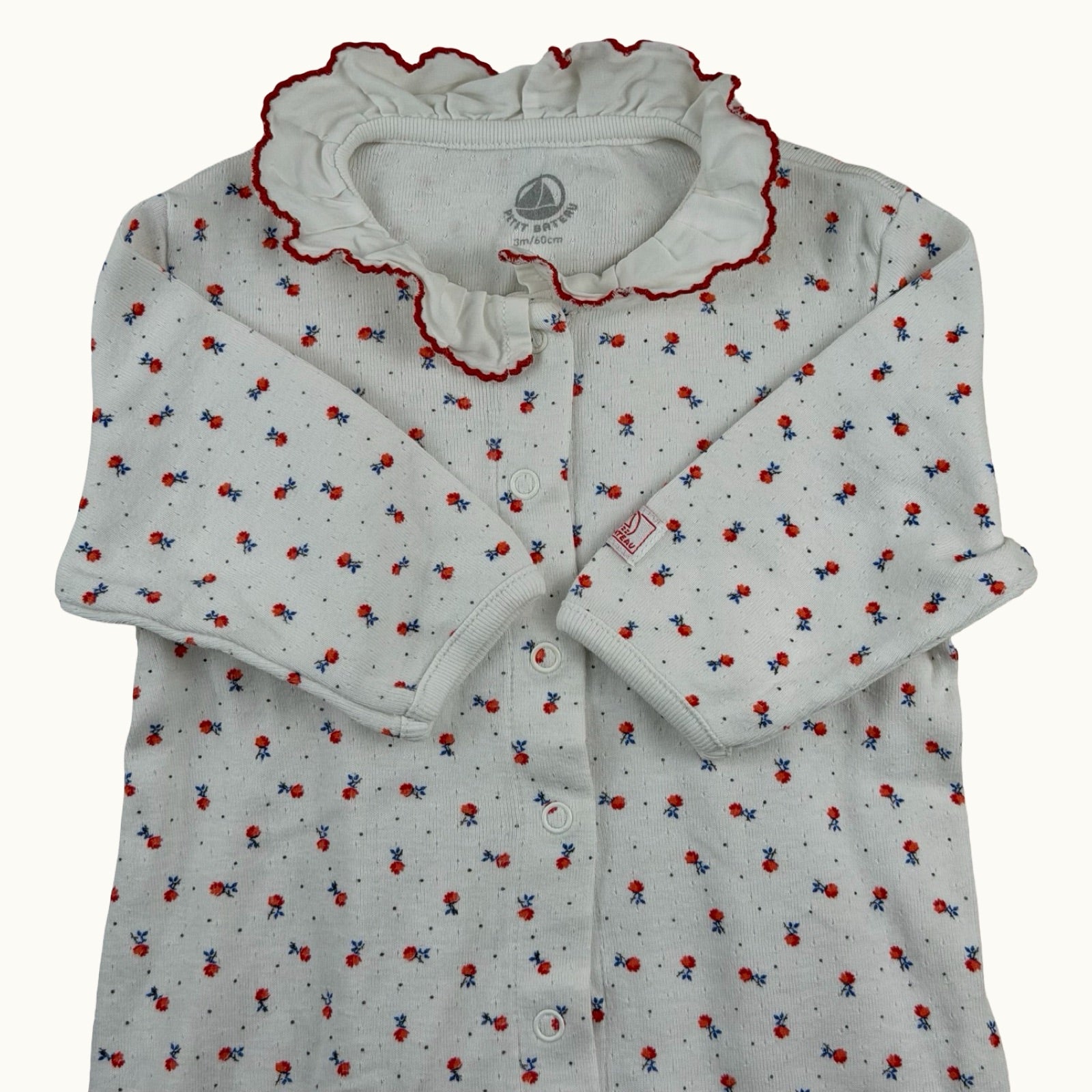 Combinaison / pyjama avec col Petit Bateau - 3 mois