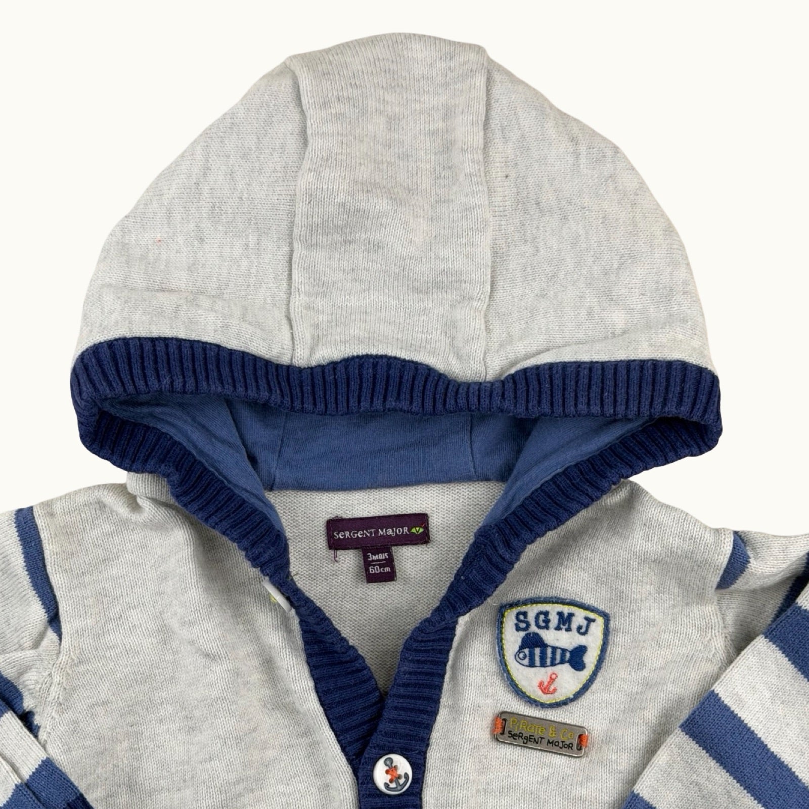 Gilet à capuche Sergent Major - 3 mois