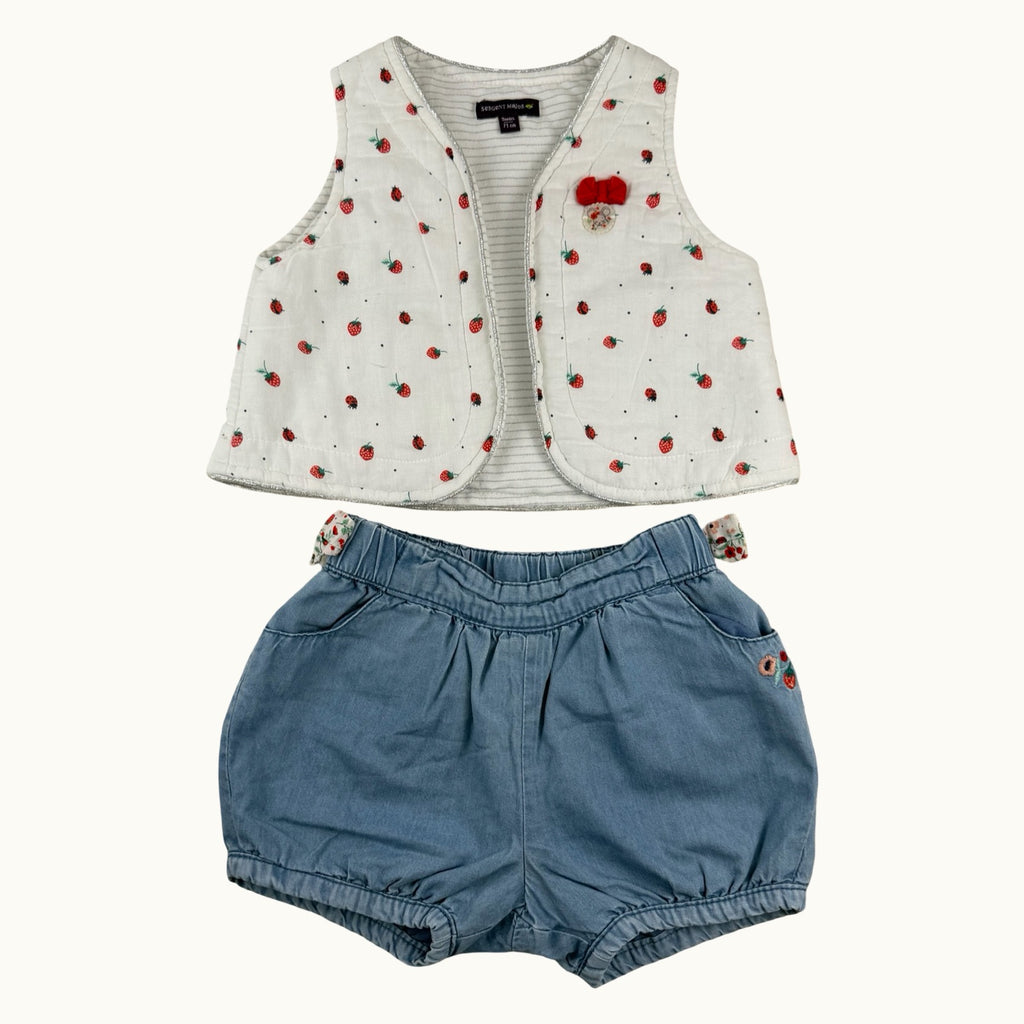 Ensemble veste sans manche et bloomer Sergent Major - 9 mois