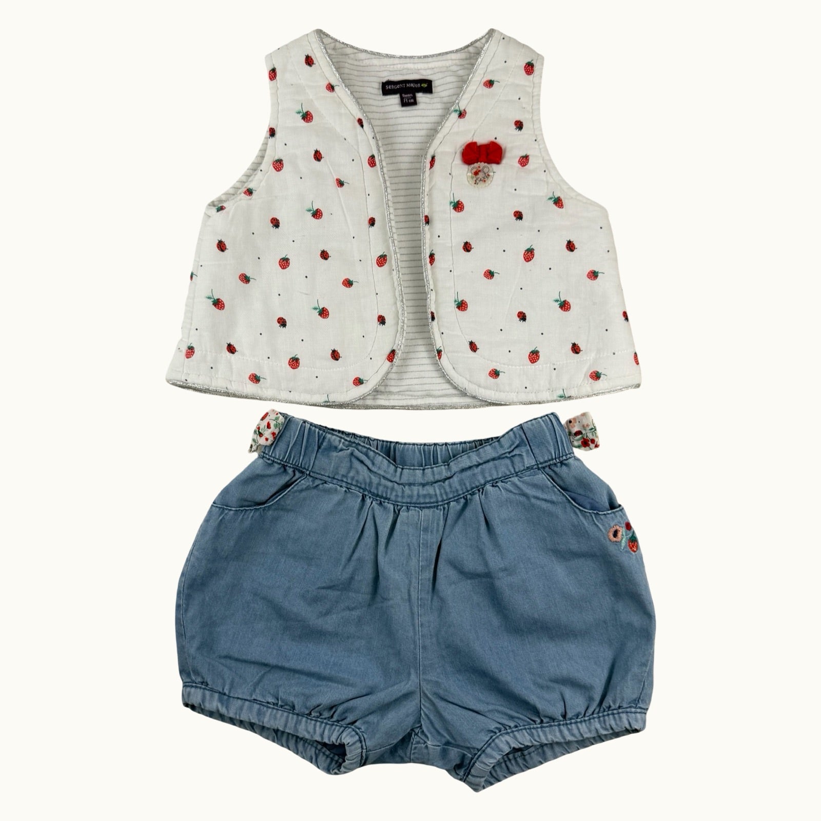 Ensemble veste sans manche et bloomer Sergent Major - 9 mois