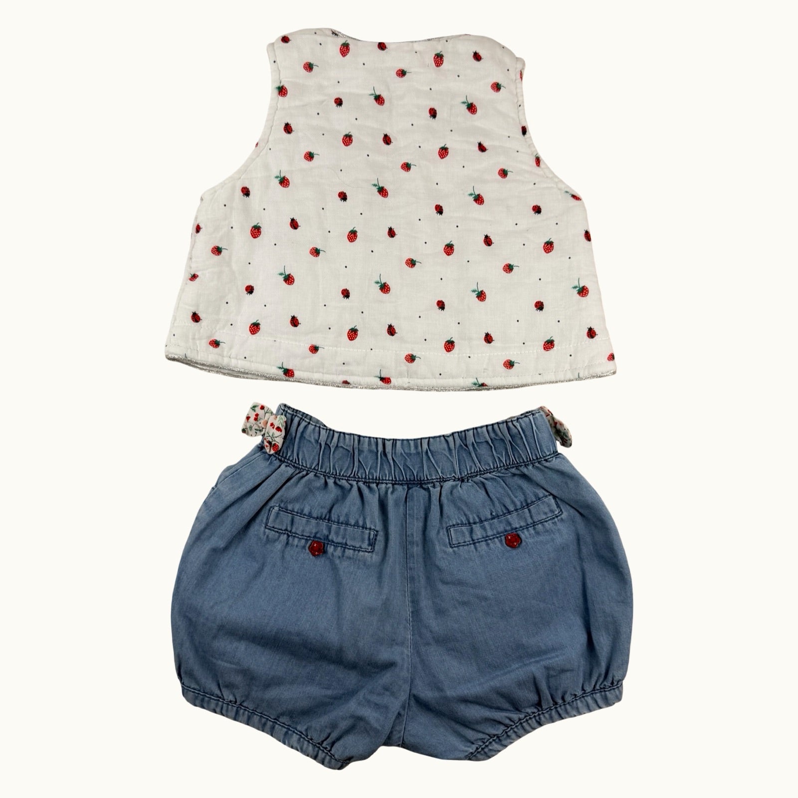 Ensemble veste sans manche et bloomer Sergent Major - 9 mois