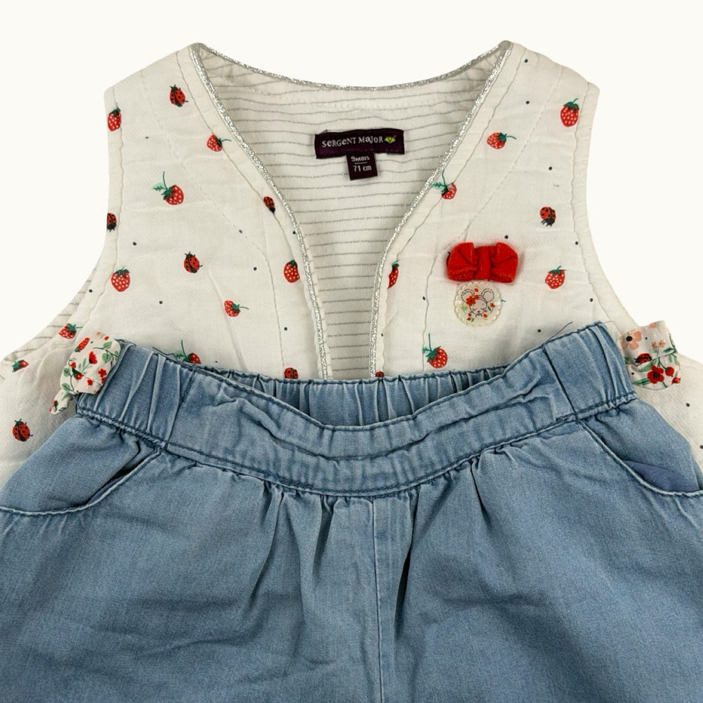 Ensemble veste sans manche et bloomer Sergent Major - 9 mois