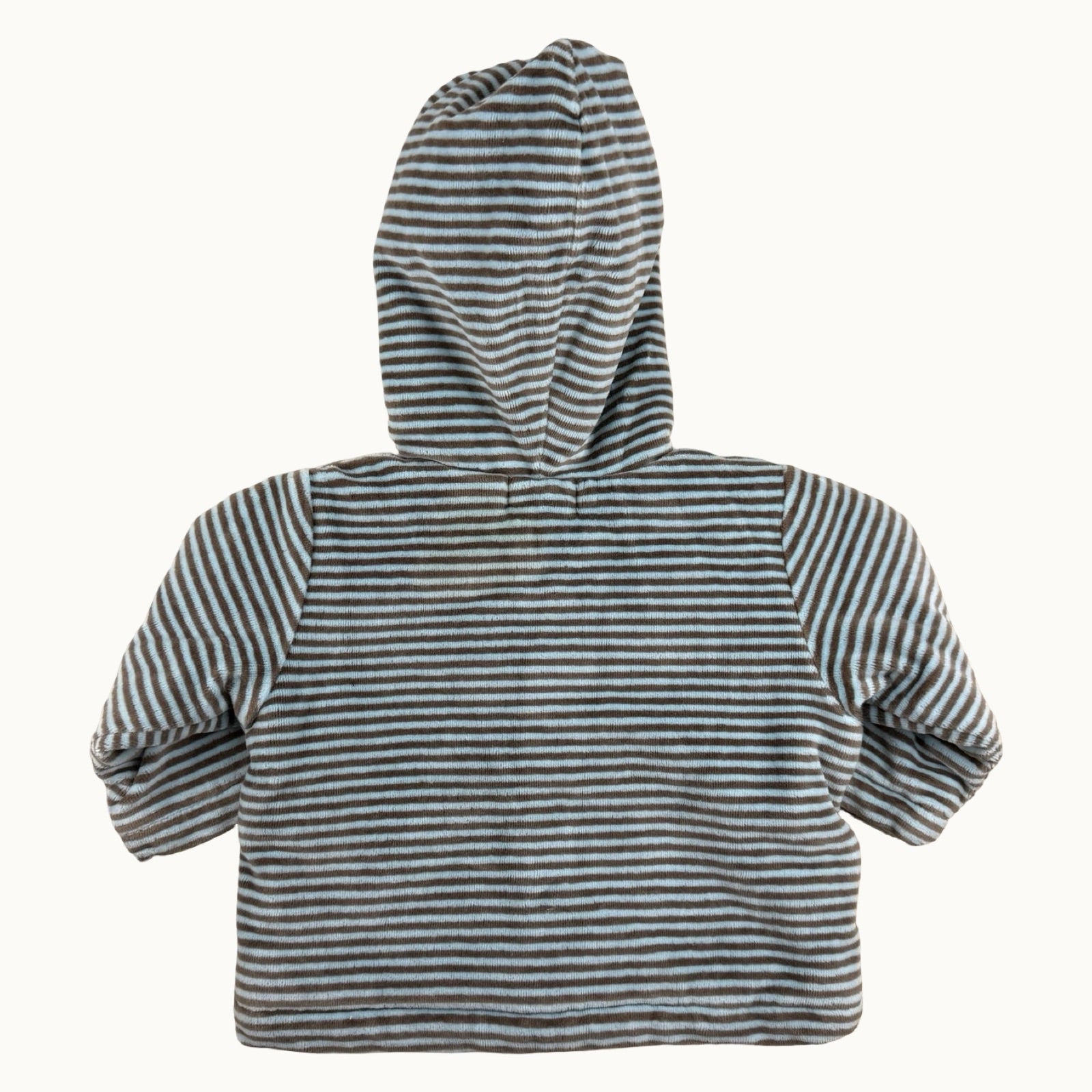 Veste à capuche velours rayé - 3 mois