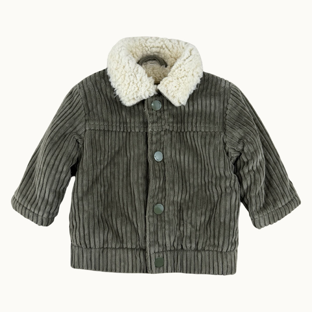 Veste velours côtelé intérieur sherpa - 3 mois