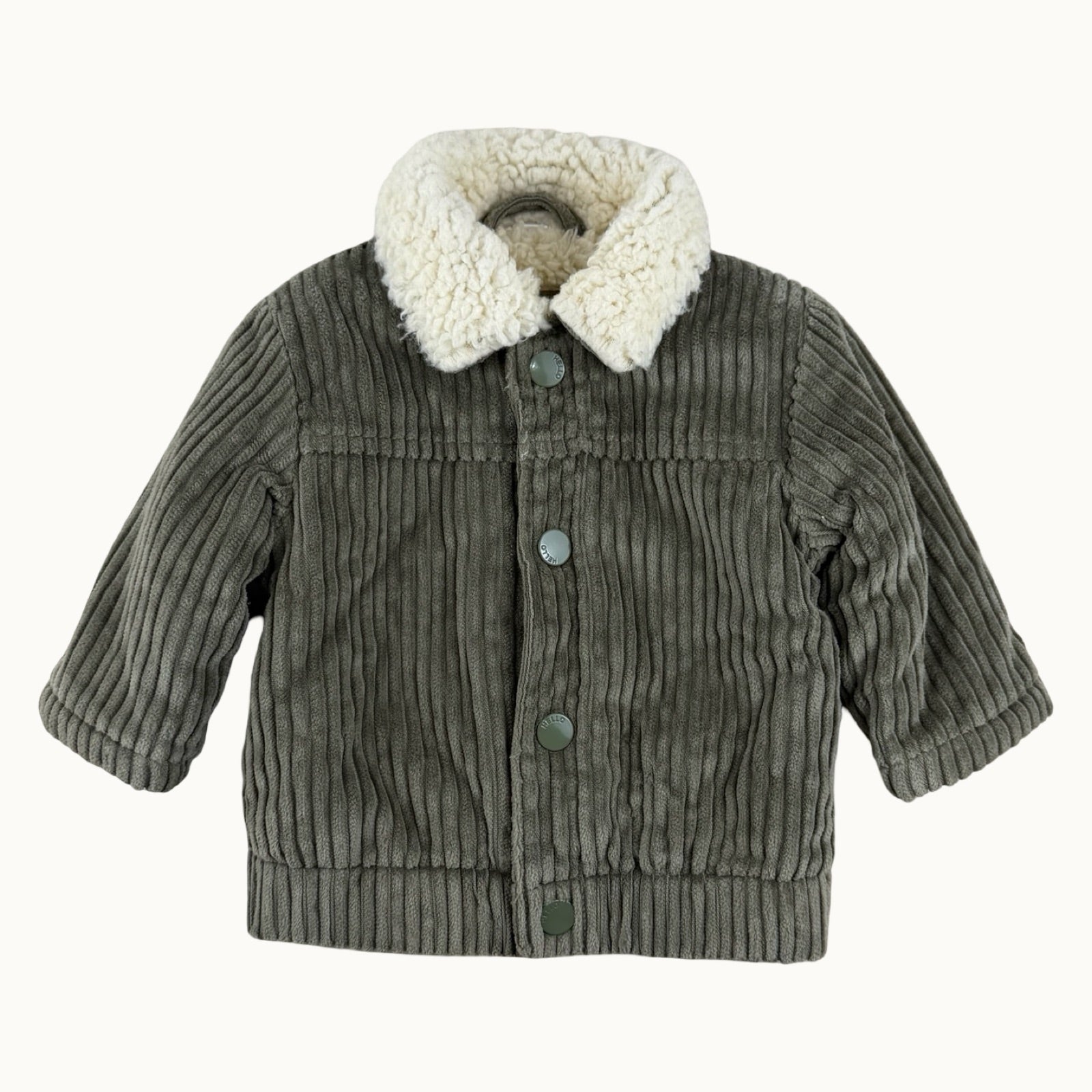 Veste velours côtelé intérieur sherpa - 3 mois