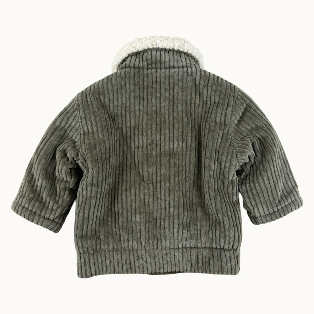 Veste velours côtelé intérieur sherpa - 3 mois