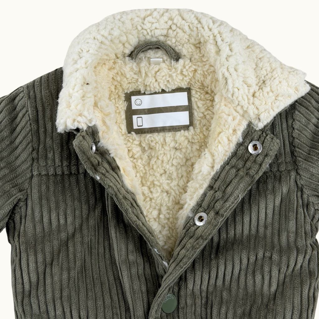 Veste velours côtelé intérieur sherpa - 3 mois