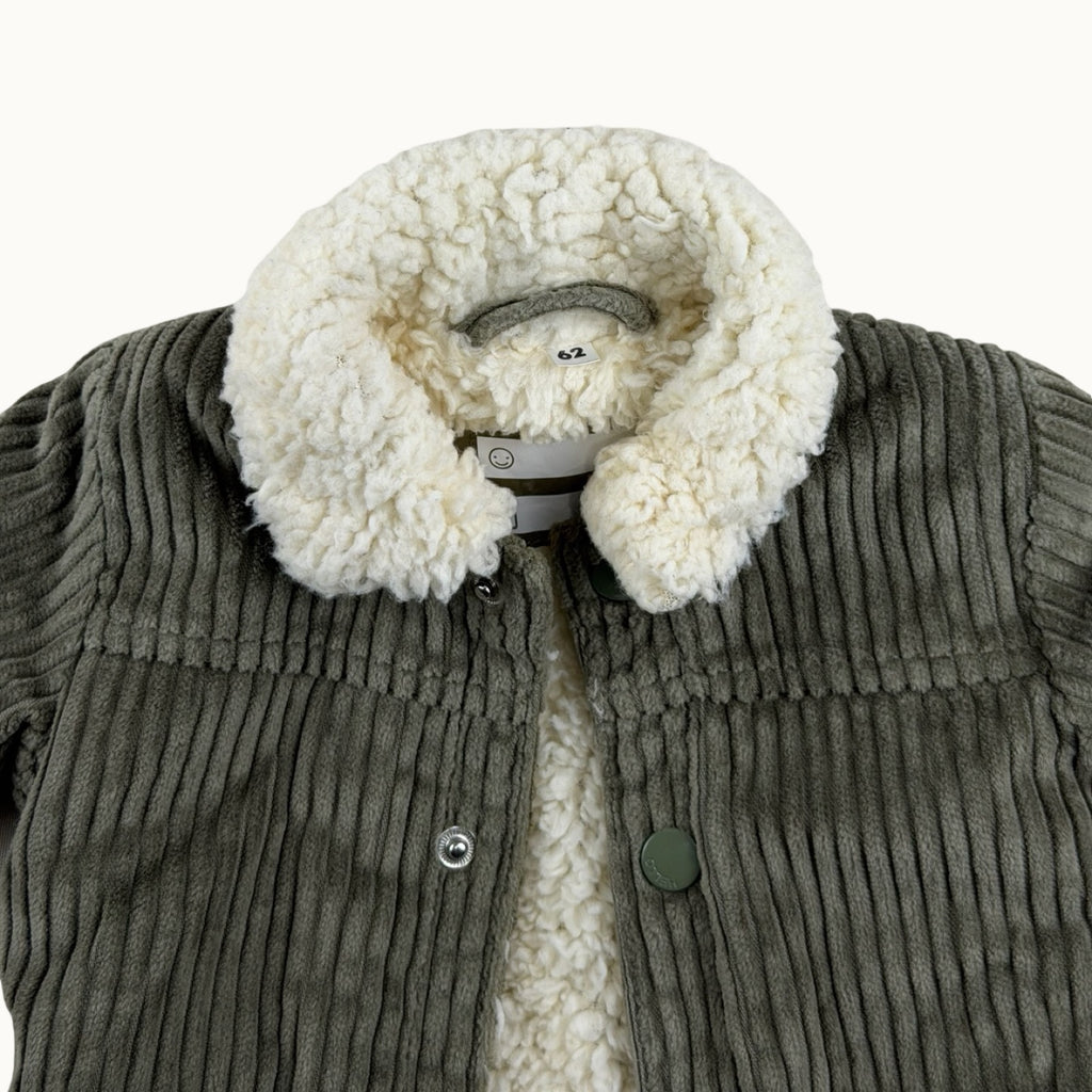 Veste velours côtelé intérieur sherpa - 3 mois
