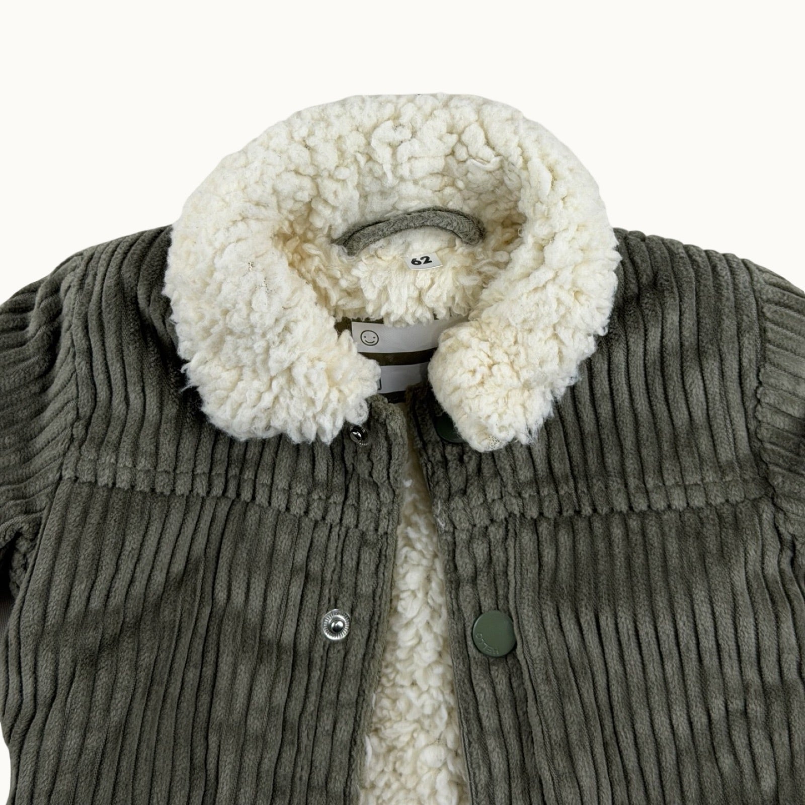 Veste velours côtelé intérieur sherpa - 3 mois