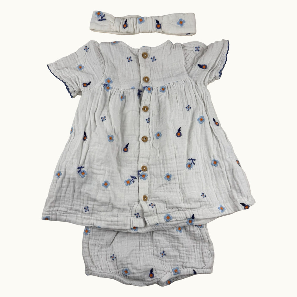 Ensemble gaze de coton Bout'chou - 3 mois