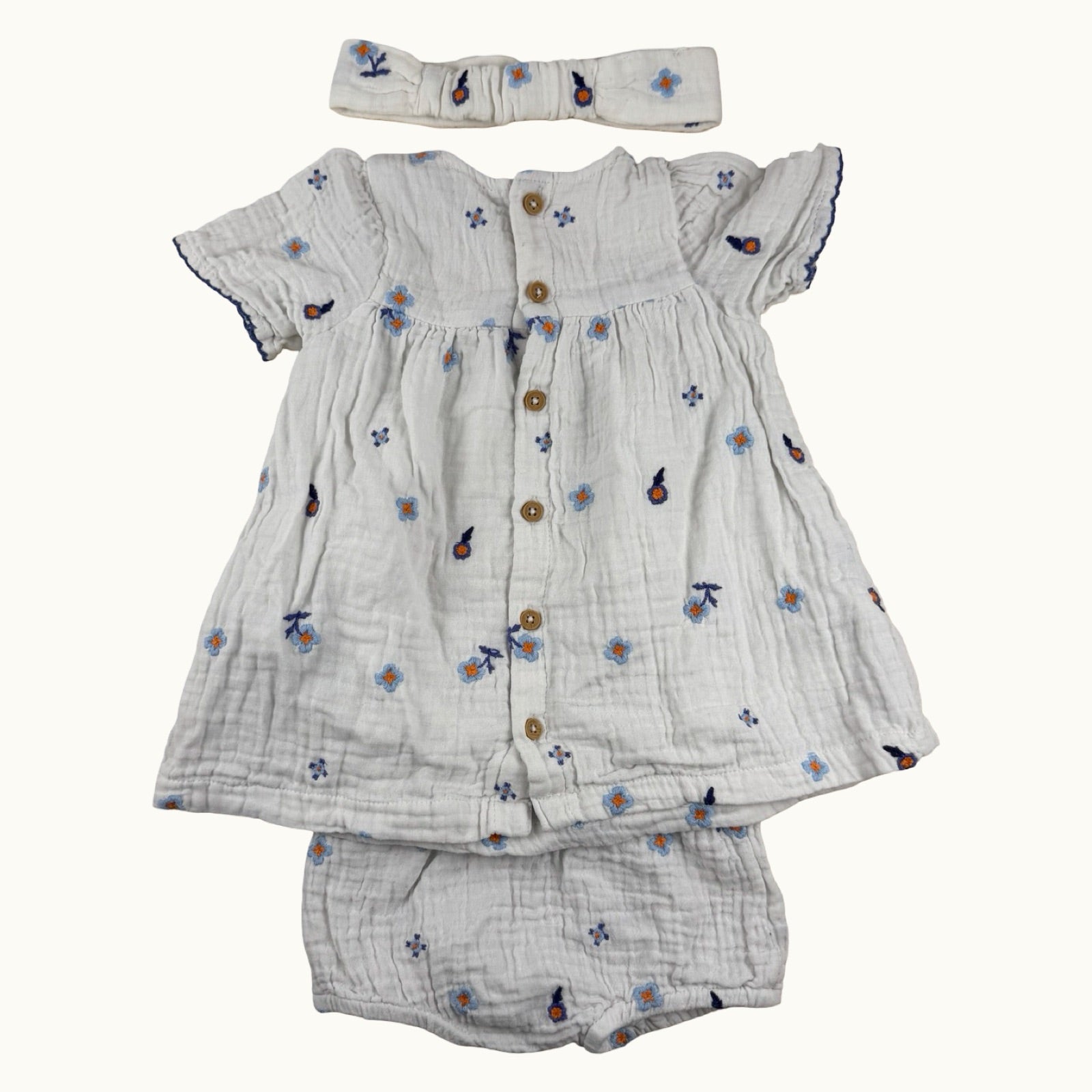 Ensemble gaze de coton Bout'chou - 3 mois