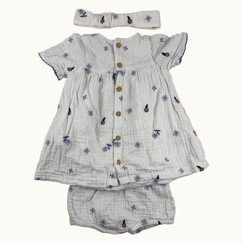 Ensemble gaze de coton Bout'chou - 3 mois