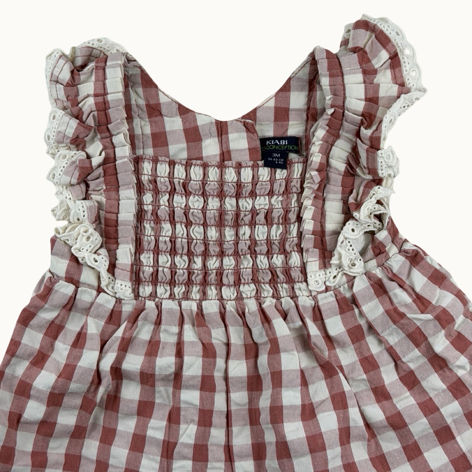 Ensemble robe smockée et bloomer - 3 mois