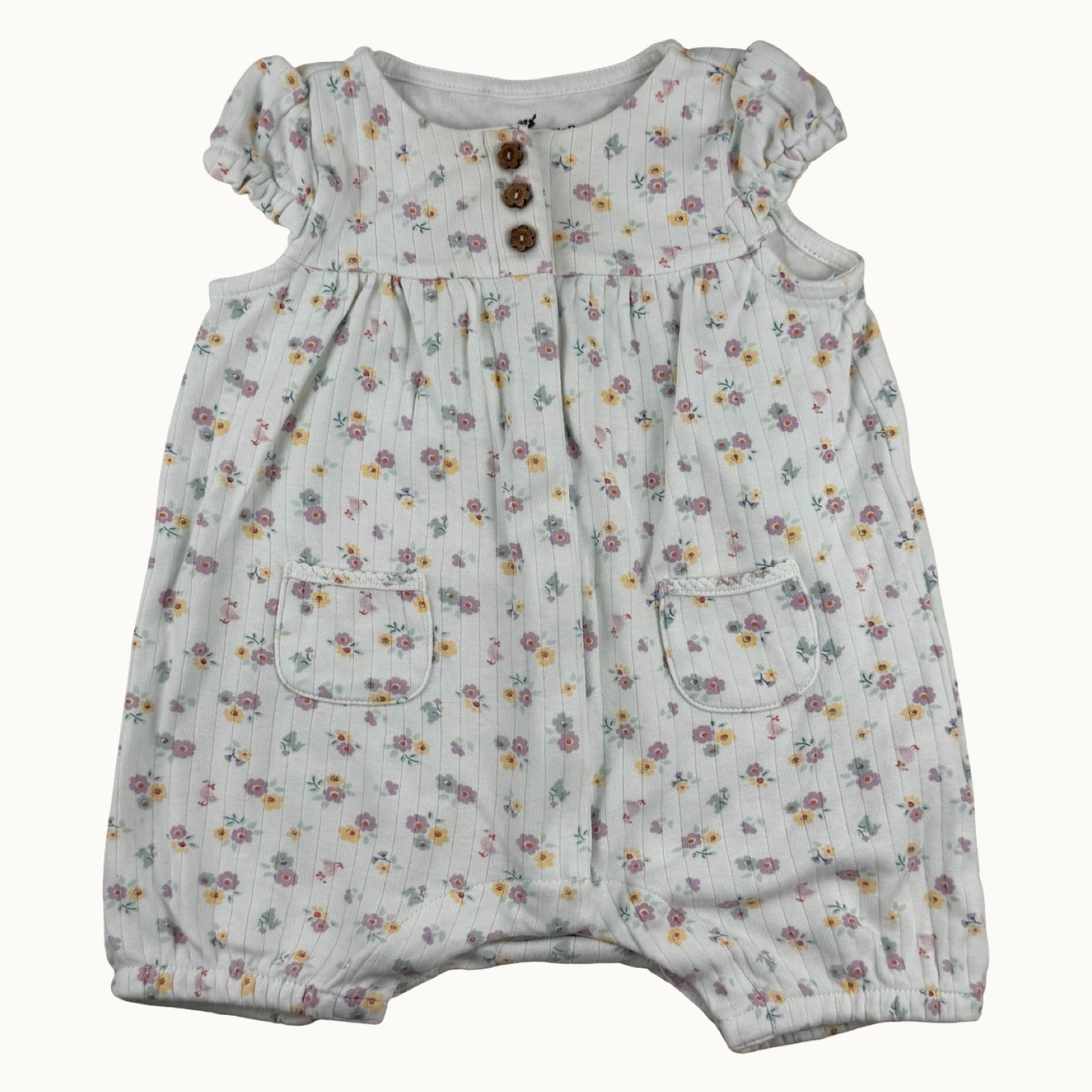 Barboteuse fleurie Sergent Major - 6 mois