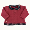Pull tricot col claudine fleuri Sergent Major - 6 mois