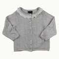 Gilet tricot col dentelle - 1 mois