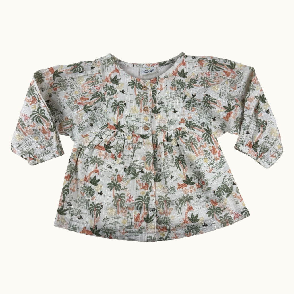 Blouse imprimé tropical TAO - 12 mois